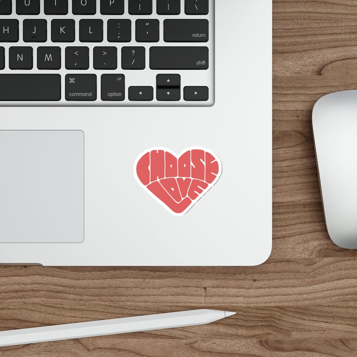 Choose Love, a Groovy Die-Cut Sticker for Laptops, Water Bottles, Journals, Gifts, Aesthetics, etc.
